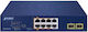Planet Technology Unverwaltet L2 PoE+ Switch mit 8 Ports Gigabit (1Gbps) Ethernet und 2 SFP Ports