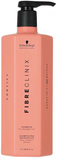 Schwarzkopf Fibre Clinix Fortify Shampoos Reconstruction/Nourishment & Smoothing for Damaged Hair 1000ml