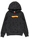 Fleece Kids Sweatshirt with Hood and Pockets Black