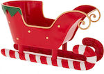 Red Metal Sleigh 30x14x16cm