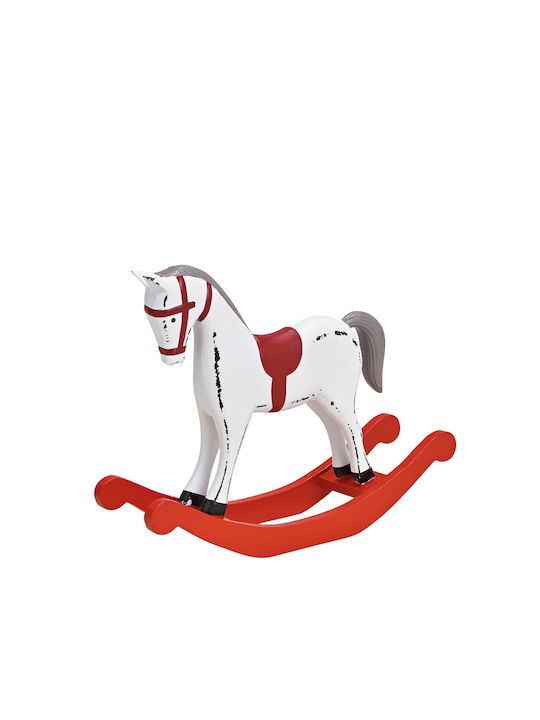 Christmas Wooden Figure Horse White Height 30cm