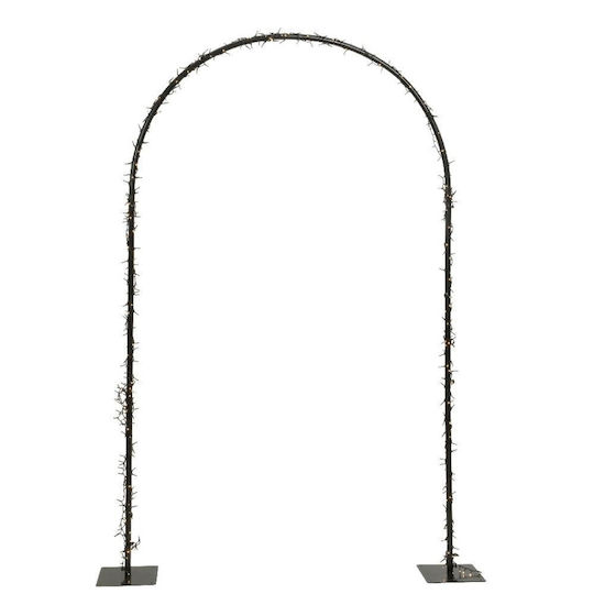 Christmas Decorative Illuminated Metal Tree 230cm IP44 Black