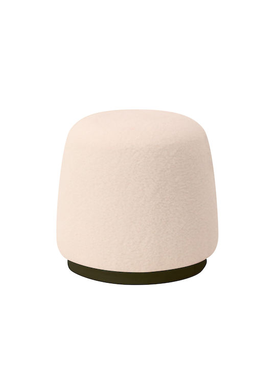 Stool For Living Room Upholstered with Fabric Nepenthes Beige 43x43x36cm