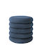 Stool For Living Room With Storage Space Upholstered with Fabric Cambria Blue 44x44x44cm