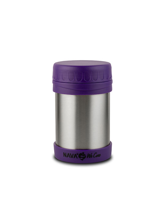 Nava Δοχείο Φαγητού Inox Θερμός Μωβ 350ml