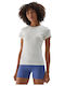 Functional Women's Athletic Blouse Short Sleeve Fast Drying Ecru