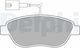 Delphi Σετ Τακάκια Εμπρός για Citroen C4 Fiat Bravo / Doblo / Grande Punto / Idea / Linea / Multipla / Qubo / Stilo