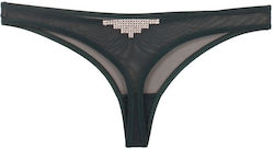 CottonHill Shine Strass Frauen Sexy Zeichenfolge Grün