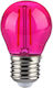 LED-Filamentlampe 2W E27 G45 60lm 3000K Pink 217410