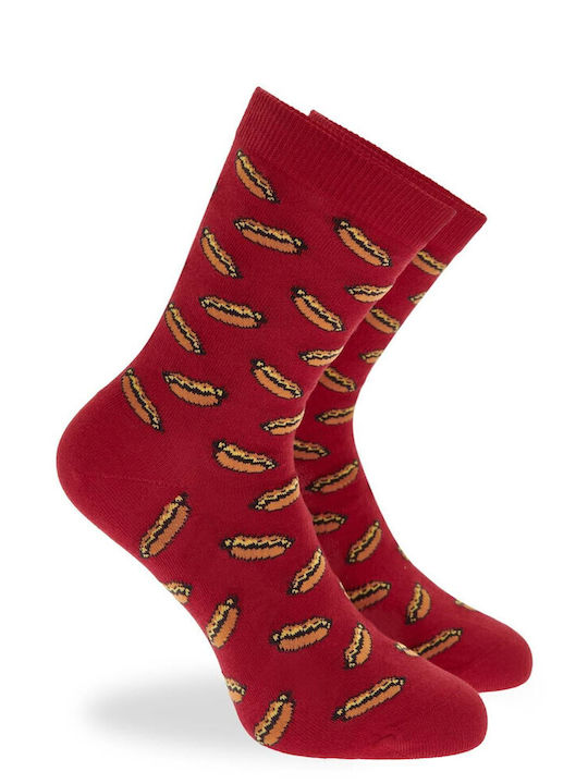Walk Hot Dog Γυναικείες Κάλτσες Κόκκινες