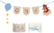 Σετ Γιρλάντα Στέμμα 1st Birthday Αρκουδάκι 2 Τεμ