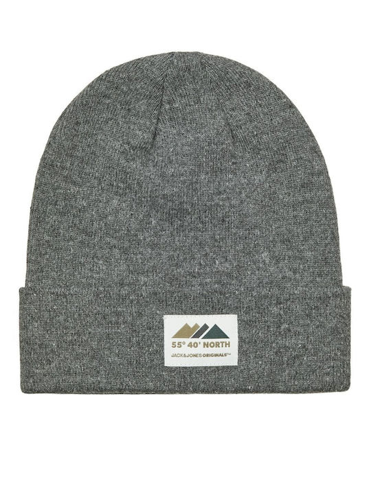Beanie Ανδρικός Σκούφος Πλεκτός σε Γκρι χρώμα