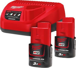 Milwaukee Nrg Pack M12 Nrg-302 3 Ah Akku-Set Ladegerät