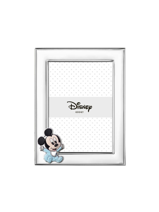 Boy Baby Mickey Mouse Picture Frame Silver in Silver Color