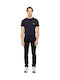 Teddy Men's Elastic Jeans Pants with Slim Fit Black