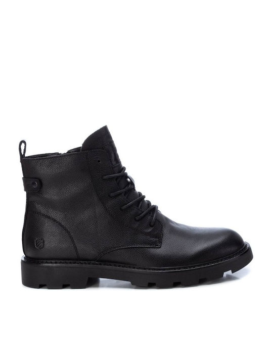 Xti Leder Schwarz Stiefel