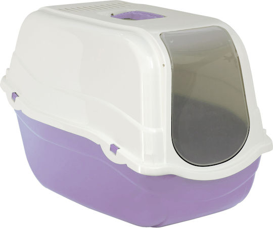 Pet Camelot Romeo Cat Toilet Closed with Filter Purple L57 x W39 x H41cm 6049-ΛΙΛΑ