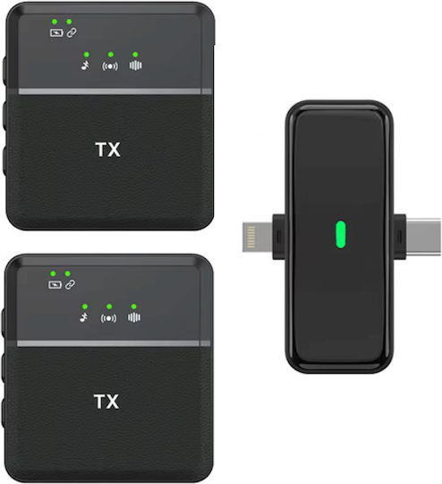 Mini Dual - SX32 Ασύρματο Πυκνωτικό Μικρόφωνο Πέτου, Clip On Δημοσιογραφικό