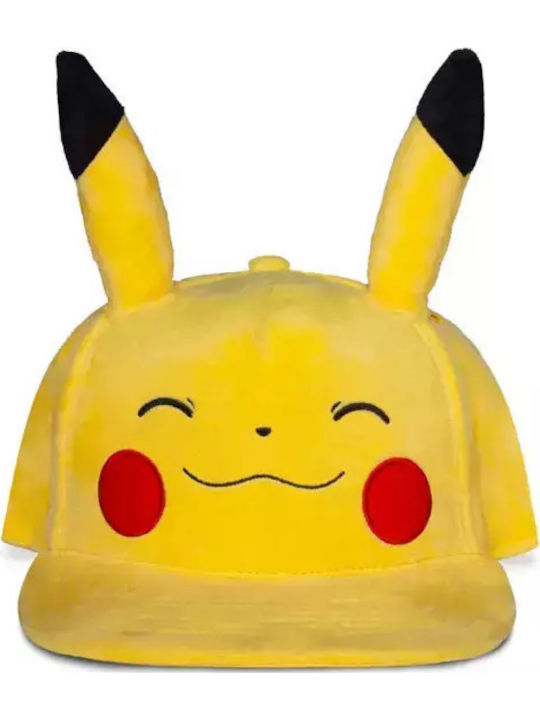 Difuzed Kids' Hat Jockey Fabric Pokemon Yellow Smiling Pikachu