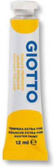 Giotto Extra Fine Tempera Paints Yellow in Tube 12ml 6pcs