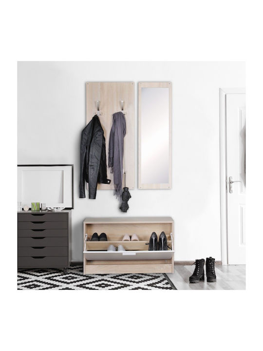 Thomas Entry Furniture with Mirror / Hanger & Shoe Rack 80x27x175cm