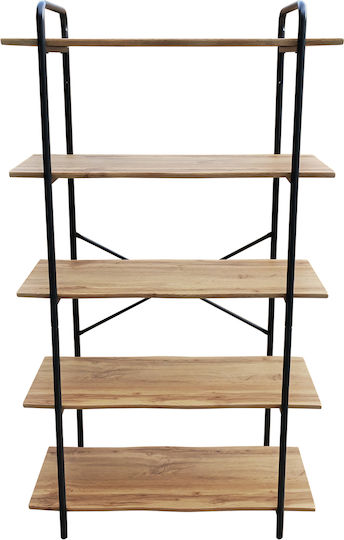 Bibliotecă Evora Naturală/Neagră 80x34x144cm