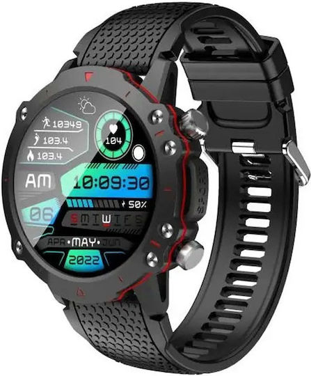 iXchange SW-07 Smartwatch με Παλμογράφο (Μαύρο)