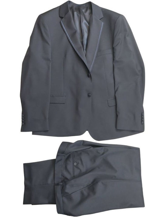 Men's Suit with Vest Blue