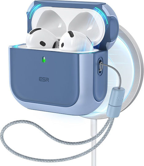 ESR Orbit Halolock Magsafe Hülle Silikon in Blau Farbe für Apple AirPods 4