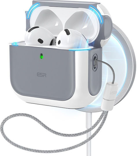 ESR Orbit Halolock Magsafe Hülle Silikon in Weiß Farbe für Apple AirPods 4