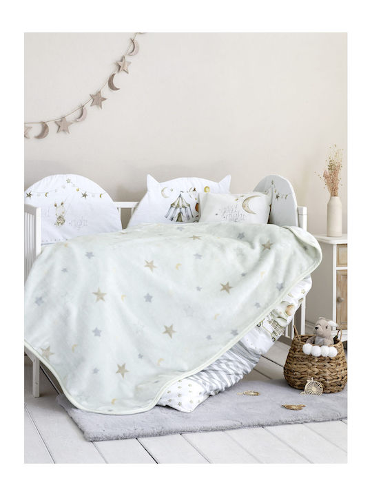 Nima Blanket Cot Velvet Gray Baby Circus - Grey 110x140cm