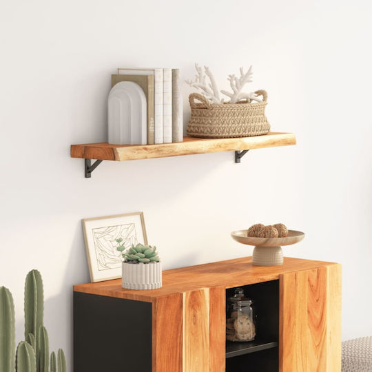 Wandregal Live Edge Braun 90x30x2.5cm