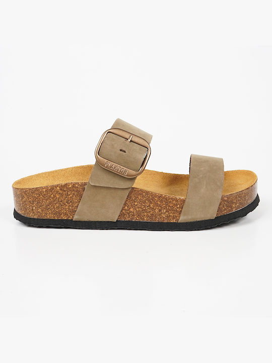 Plakton Leather Women's Flat Sandals Anatomic F...
