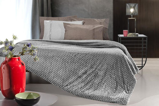 Guy Laroche Smoothie Set Fleece Blanket Super Double 220x240cm Anthracite