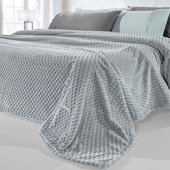 Guy Laroche Smoothie Set Decke Fleece Übergröße 220x240cm Silber