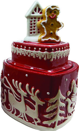 AGC Christmas Cookie Jar L12xW10xD17cm.