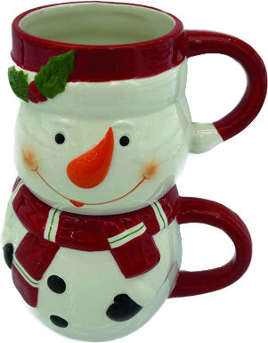 AGC Set Christmas Mugs L14.5xW10.5xD17.5cm. 2pcs