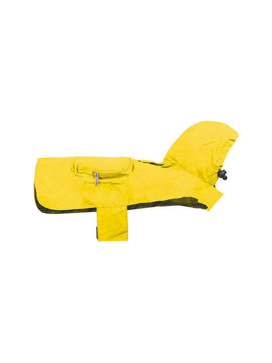 Haină impermeabilă pentru câini Record, galbenă, cu buzunar, mărimea S, 40-56 cm