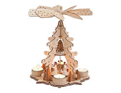 Weihnachtspyramide aus Holz 2 Ebenen Kerzenhalter Maße 22x22x28cm 10012158 Weihnachtspyramide aus Holz 2 Ebenen Kerzenhalter Maße 22x22x28cm 10012158