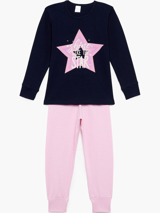 Pretty Baby Детска пижама Зимна Marine-pink