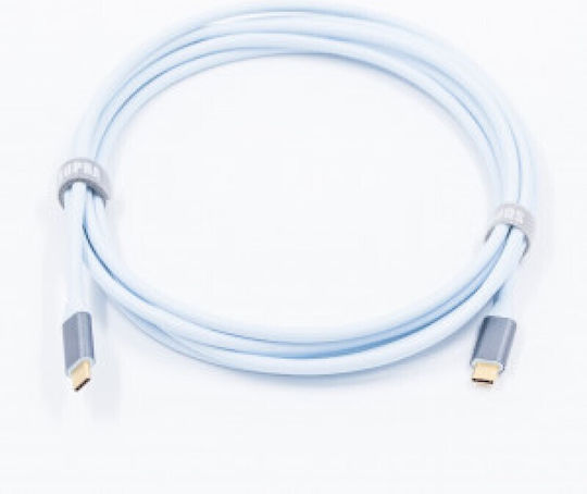 Supra USB 3.2 Кабел USB-C Мъжки - USB-C 60W Захранване PD Бял 1м