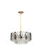 Globobox Kronleuchter 8xE14 Ø47cm mit Kristallen Gold 510119