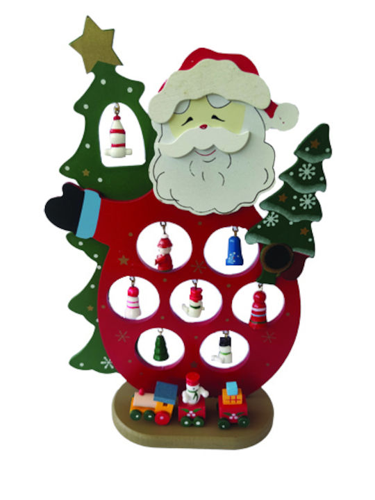 Dekorativer Weihnachtsmann Rot aus Holz