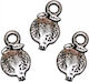 Material Charm Silver Metal Pomegranate Pack of 50 Pieces 1.55x0.9cm Tatu Moyo