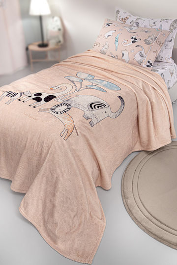 Guy Laroche Κουβέρτα Fleece Zootopia Cameo Cameo 160x220εκ.