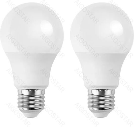 Aigostar LED крушки 10W за фасунга E27 и форма A60 Хладно бяло 950лм 2бр