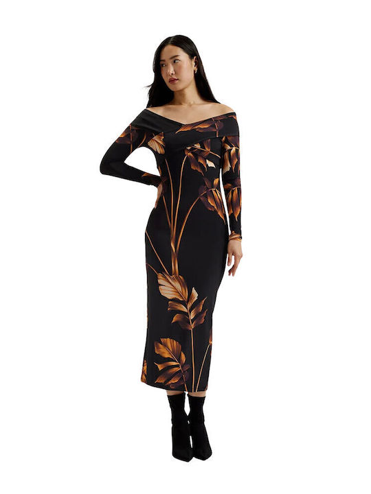 green emerald velvet dress Shop Lyann Bodycon Midi Dress With Gathering Black for Women Online main image 1