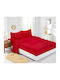 SpitiBazaar Σεντόνι King Size με Λάστιχο 180x200+30εκ. Κόκκινο