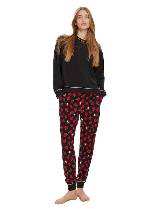 DKNY Set Pijamale pentru Femei Negru