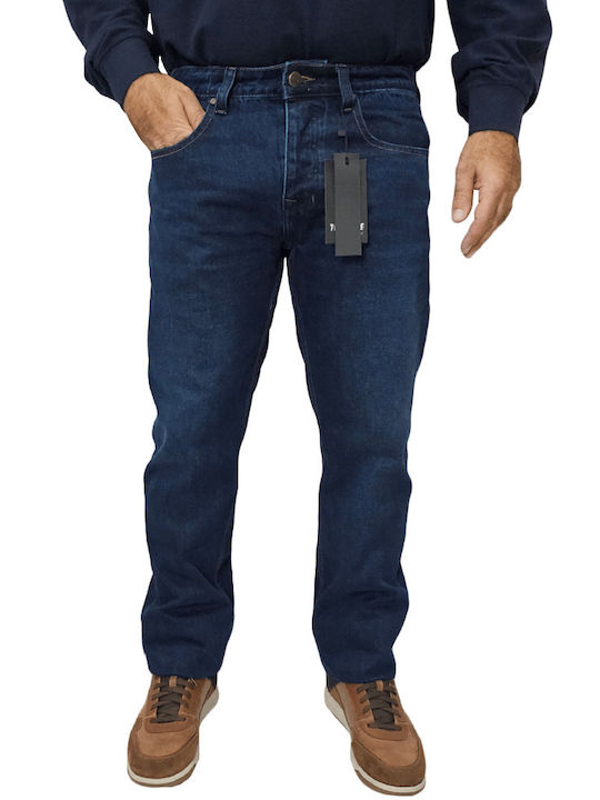 True Rise Men's Jeans Pants Regular Fit Blue